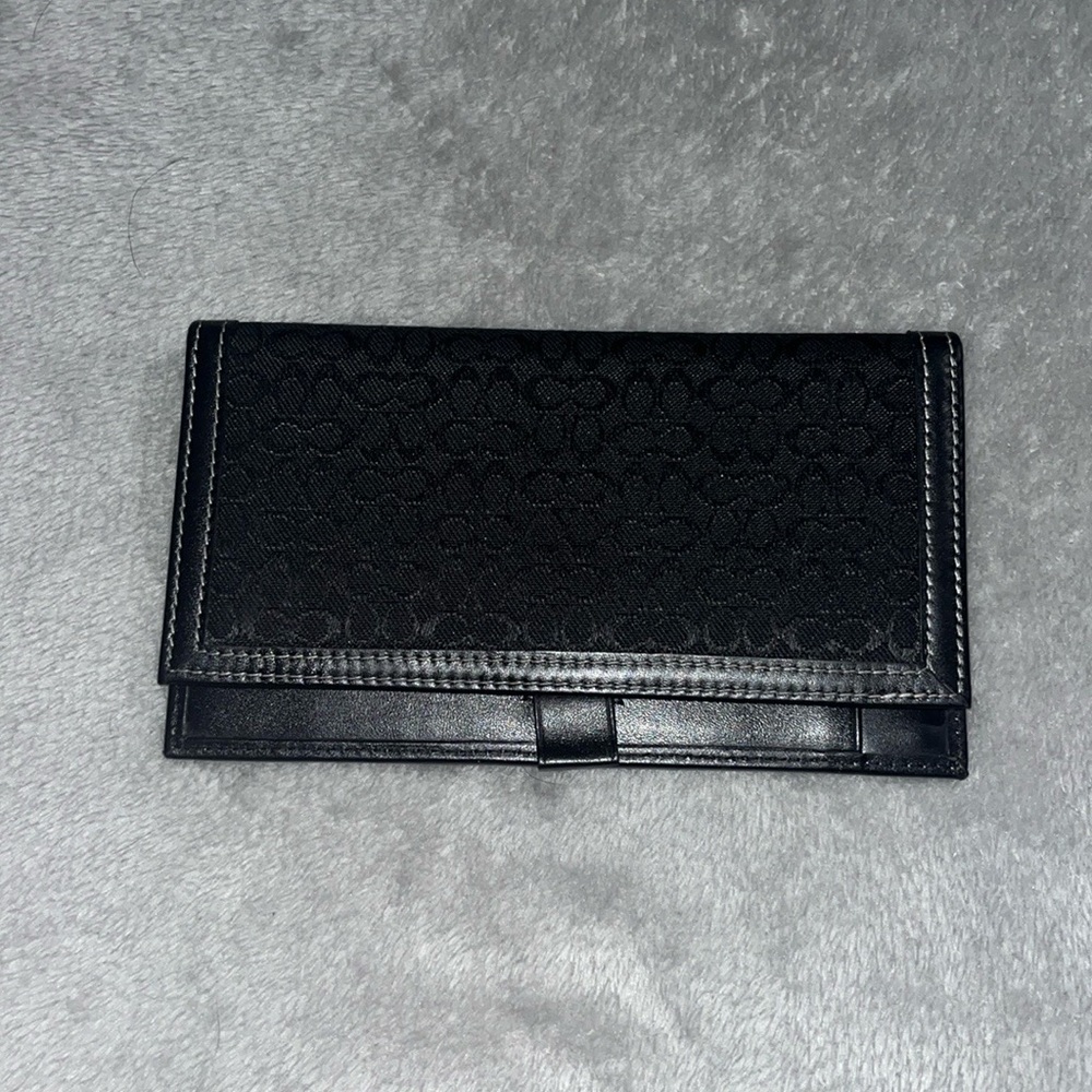 Black Coach Jacquard Wallet